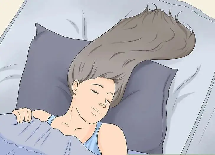 طرز خوابیدن بعد از کراتینه مو